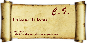 Catana István névjegykártya
